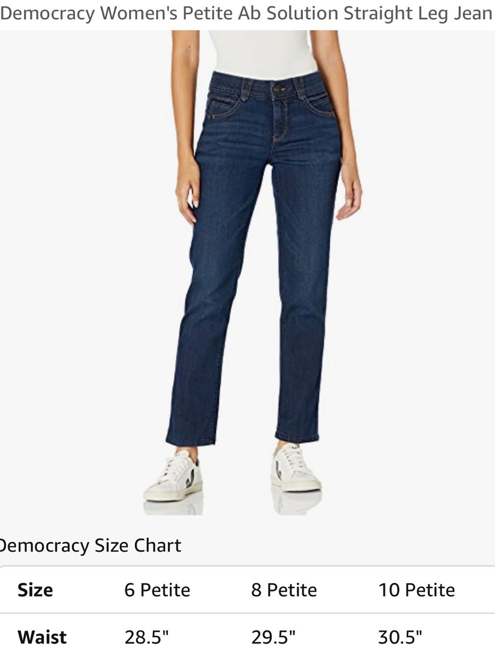 Democracy Women’s Dark Wash Straight Leg Jeans - Picture 7 of 8